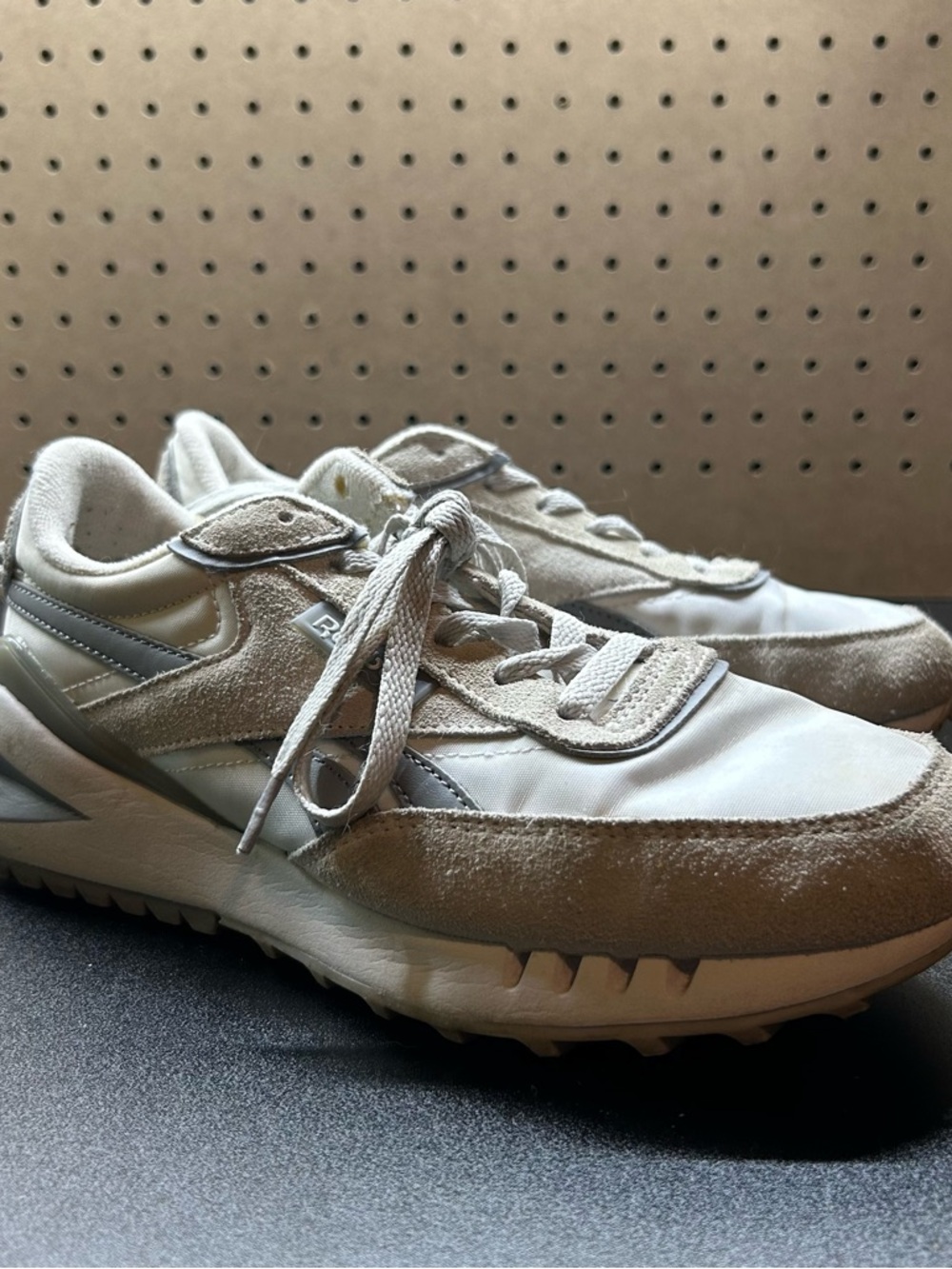 Women's Neutral Suede & Leather Sneakers